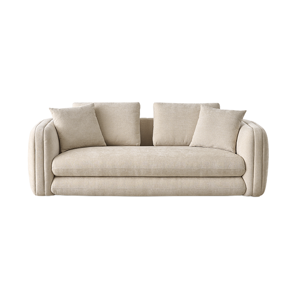 Mayfair 3 Seater Sofa in Latte Fabric