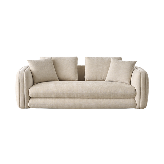 Mayfair 3 Seater Sofa in Latte Fabric