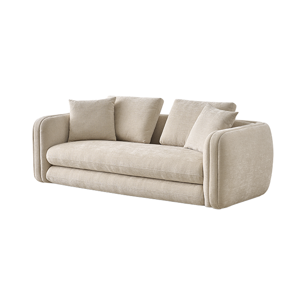 Mayfair 3 Seater Sofa in Latte Fabric