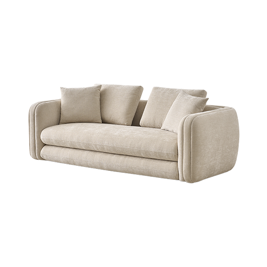 Mayfair 3 Seater Sofa in Latte Fabric