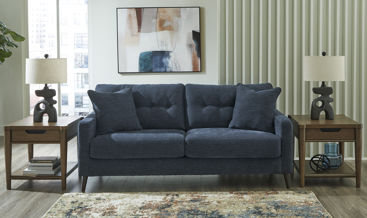 Bixler 2-Seater Fabric Sofa with Tufted Back Design