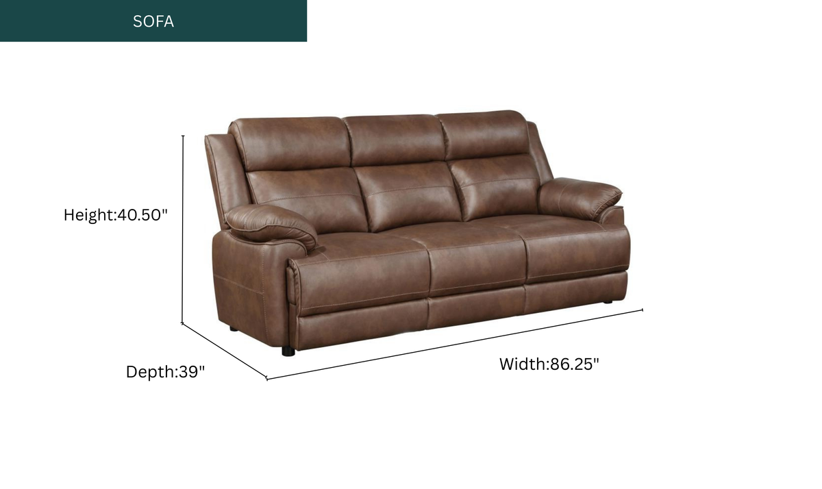 Fabric 3-Seater Sofa with Padded Arms in Modern Heritage Design