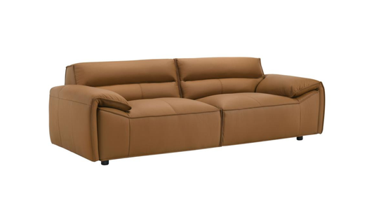 Leather Buxton Sofa with Wide Track Arms and Modern Design