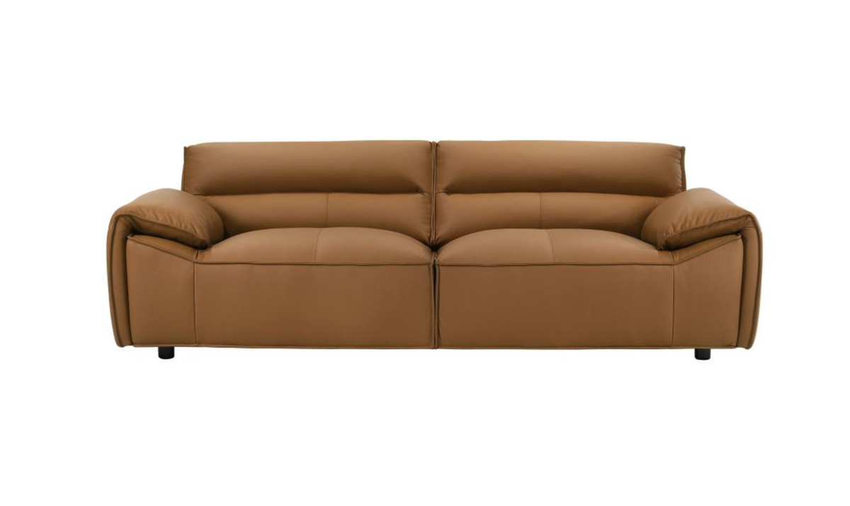Leather Buxton Sofa with Wide Track Arms and Modern Design