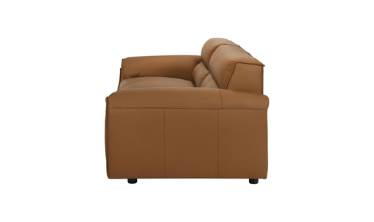 Leather Buxton Sofa with Wide Track Arms and Modern Design