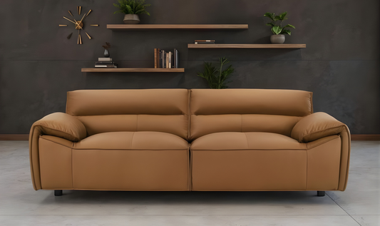 Leather Buxton Sofa with Wide Track Arms and Modern Design