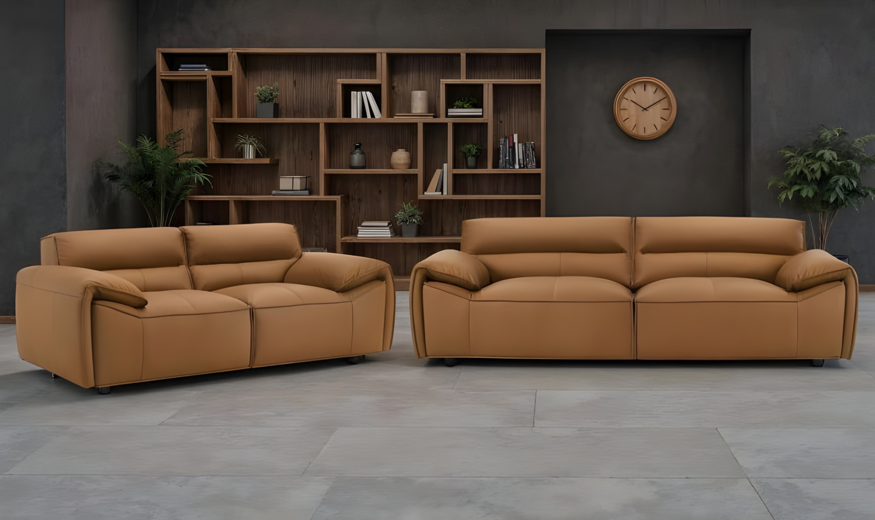 Leather Buxton Sofa with Wide Track Arms and Modern Design