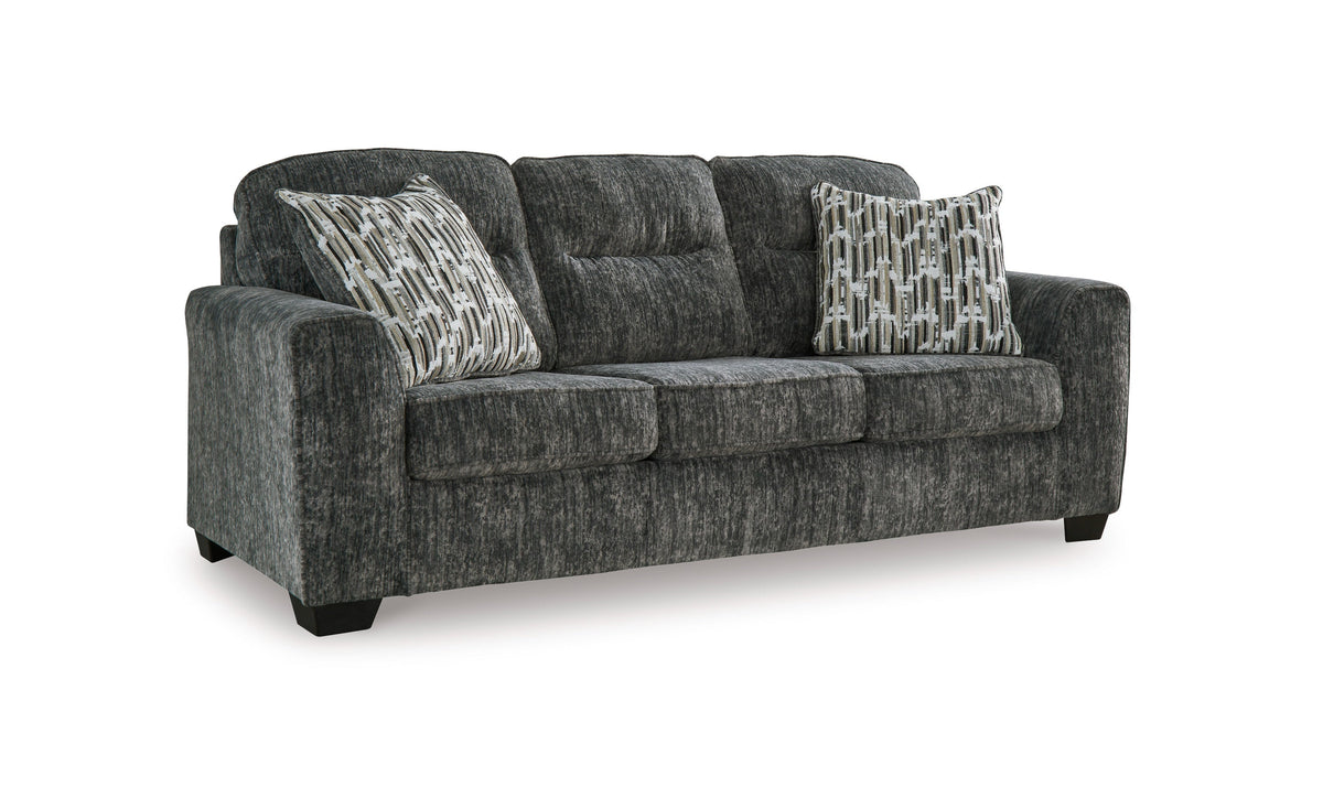 3-Seater Fabric Sofa with Cushion Arms and Modern Heritage Design
