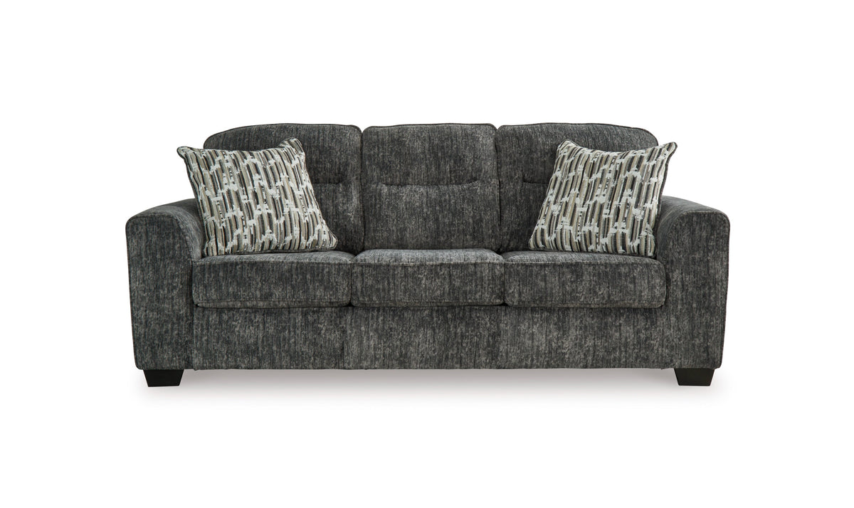 3-Seater Fabric Sofa with Cushion Arms and Modern Heritage Design