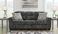 3-Seater Fabric Sofa with Cushion Arms and Modern Heritage Design