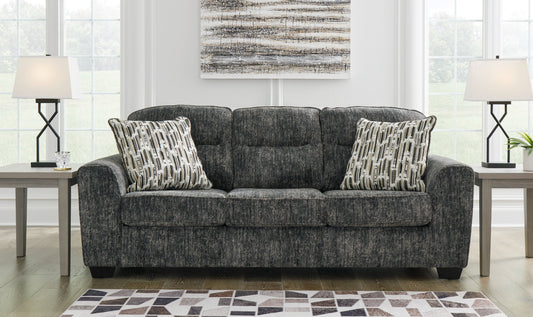 3-Seater Fabric Sofa with Cushion Arms and Modern Heritage Design