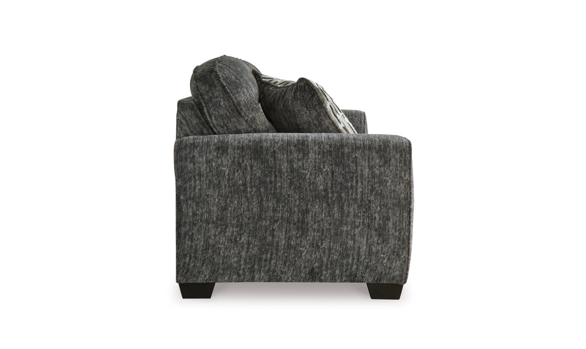 3-Seater Fabric Sofa with Cushion Arms and Modern Heritage Design