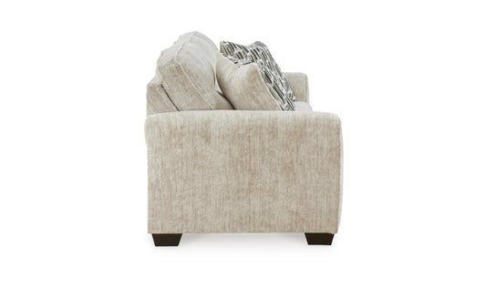 3-Seater Fabric Sofa with Cushion Arms and Modern Heritage Design