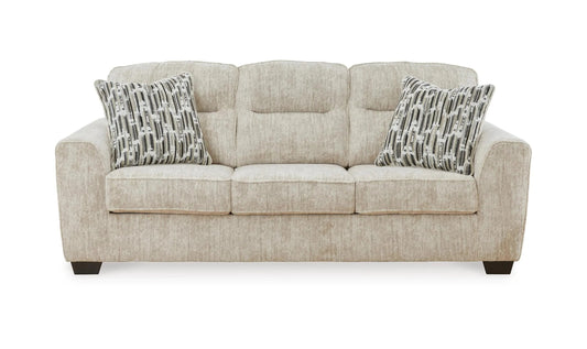 3-Seater Fabric Sofa with Cushion Arms and Modern Heritage Design
