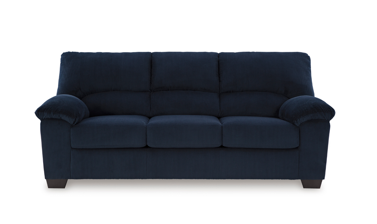 3-Seater Fabric Sofa with Pillow Arms and Modern Heritage Design