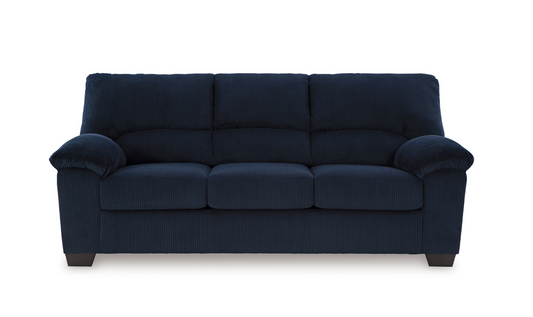 3-Seater Fabric Sofa with Pillow Arms and Modern Heritage Design