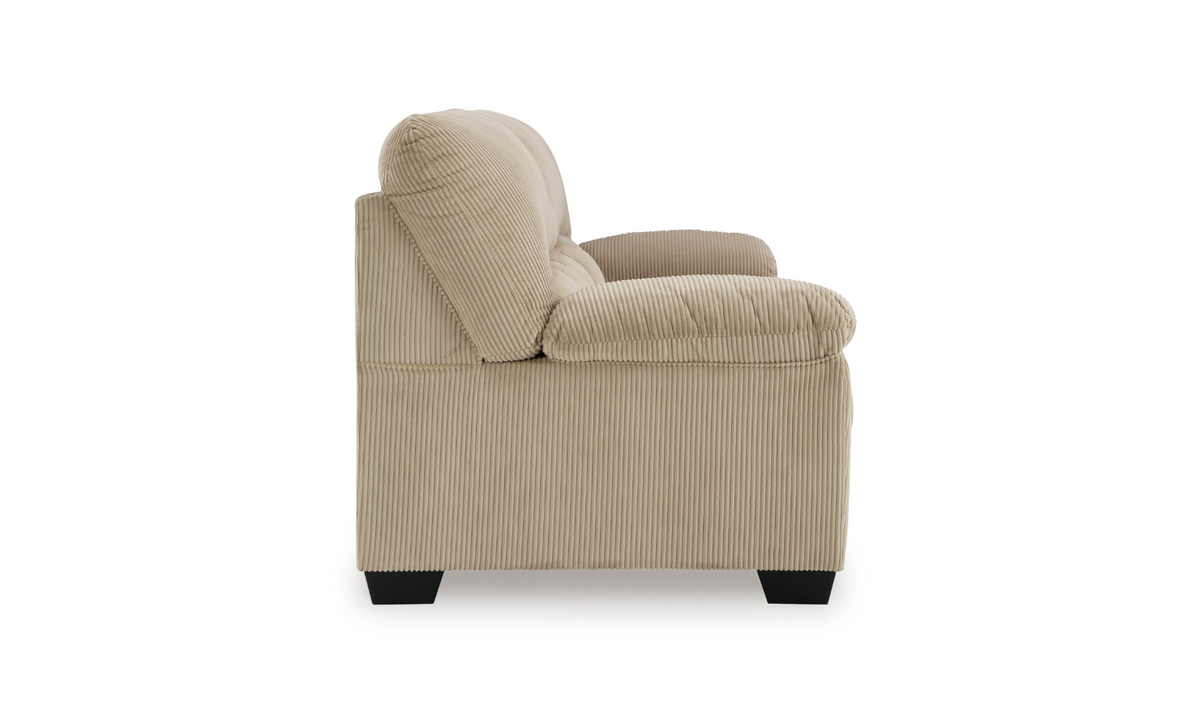3-Seater Fabric Sofa with Pillow Arms and Modern Heritage Design