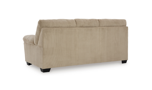 3-Seater Fabric Sofa with Pillow Arms and Modern Heritage Design