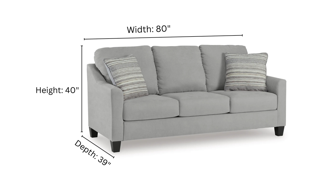 3-Seater Sofa in Adlai Fabric with Modern Heritage Design