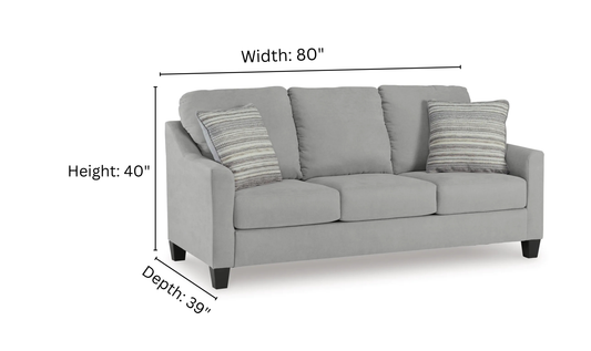3-Seater Sofa in Adlai Fabric with Modern Heritage Design
