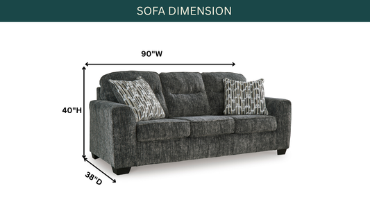 3-Seater Fabric Sofa with Cushion Arms and Modern Heritage Design