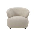 Lounge Chair in Beige with Curved Back Design