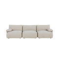 Monceau 3-Seater Sofa in Soft Beige Fabric