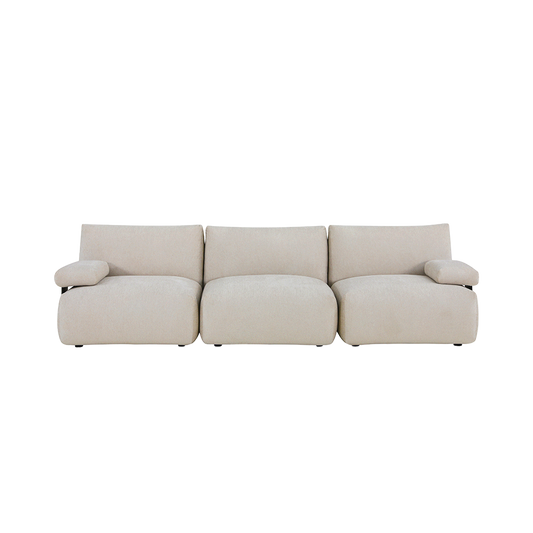 Monceau 3-Seater Sofa in Soft Beige Fabric