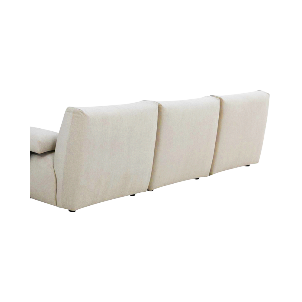 Monceau 3-Seater Sofa in Soft Beige Fabric