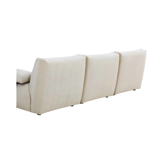 Monceau 3-Seater Sofa in Soft Beige Fabric