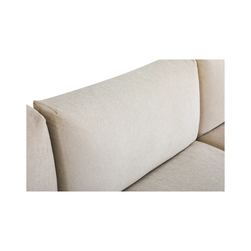 Monceau 3-Seater Sofa in Soft Beige Fabric