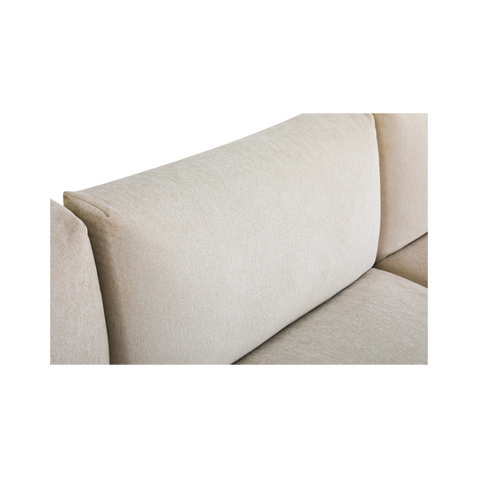 Monceau 3-Seater Sofa in Soft Beige Fabric