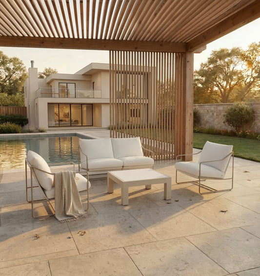 Outdoor 2 Seater Sofa in Weather-Resistant Fabric