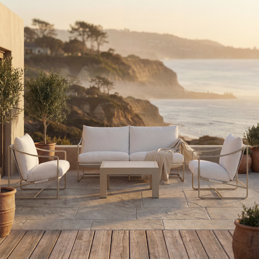 Outdoor Lounge Chair with Weather-Resistant Fabric