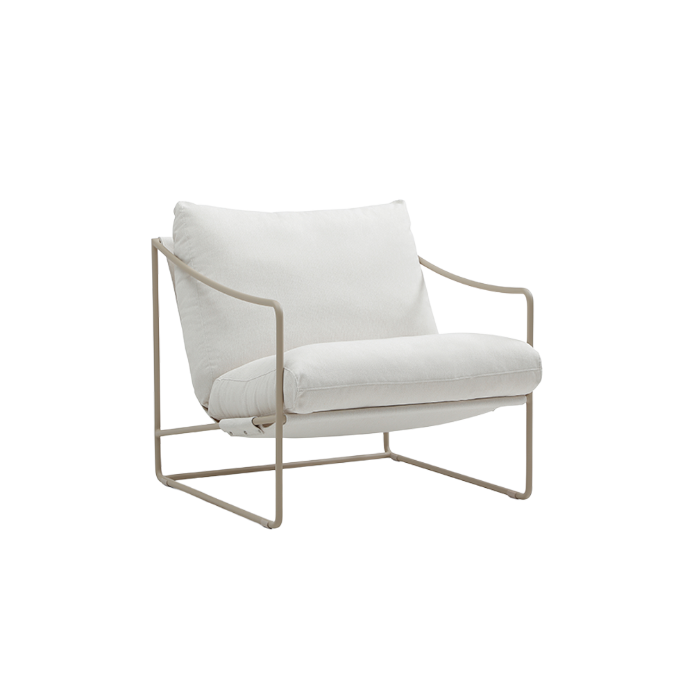 Outdoor Lounge Chair with Weather-Resistant Fabric