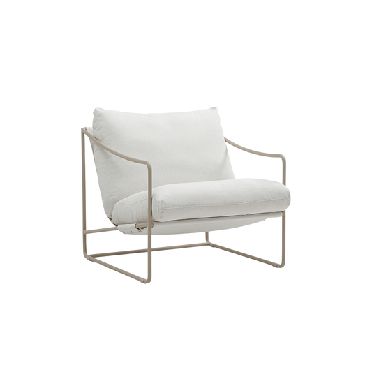Outdoor Lounge Chair with Weather-Resistant Fabric