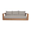 Outdoor 3 Seater Sofa in Gray Fabric