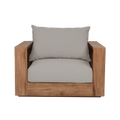 Outdoor Lounge Chair in Gray with Weather-Resistant Fabric