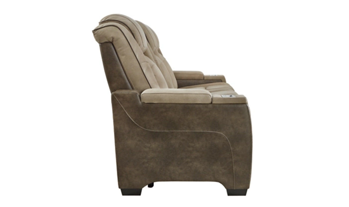 3-Seater Leather Power Reclining Sofa with Modern Heritage Design