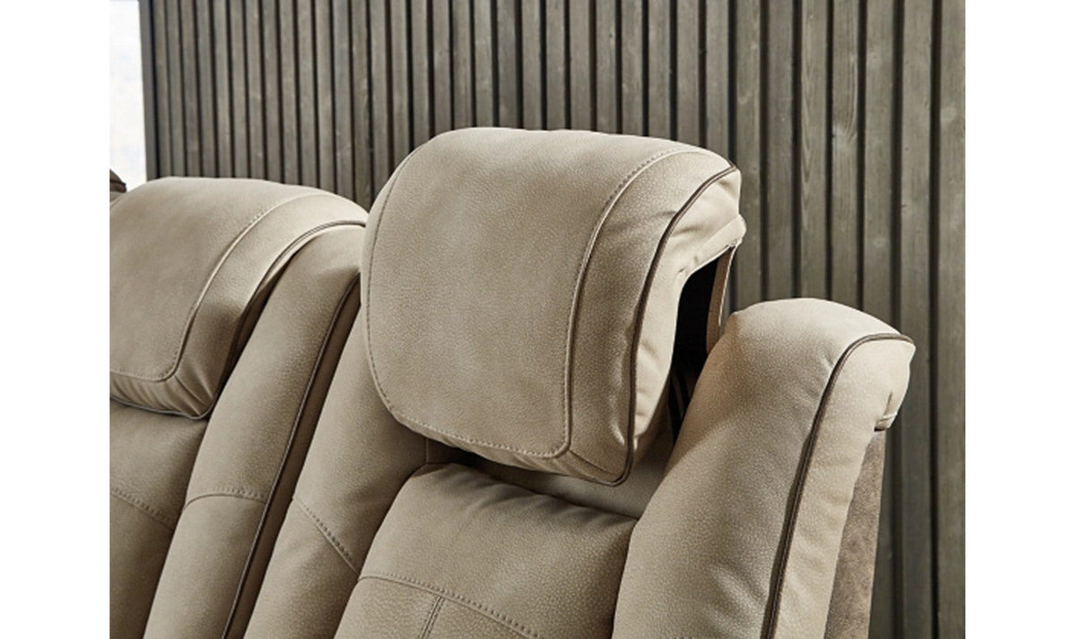 3-Seater Leather Power Reclining Sofa with Modern Heritage Design