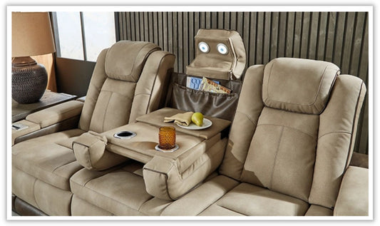 3-Seater Leather Power Reclining Sofa with Modern Heritage Design