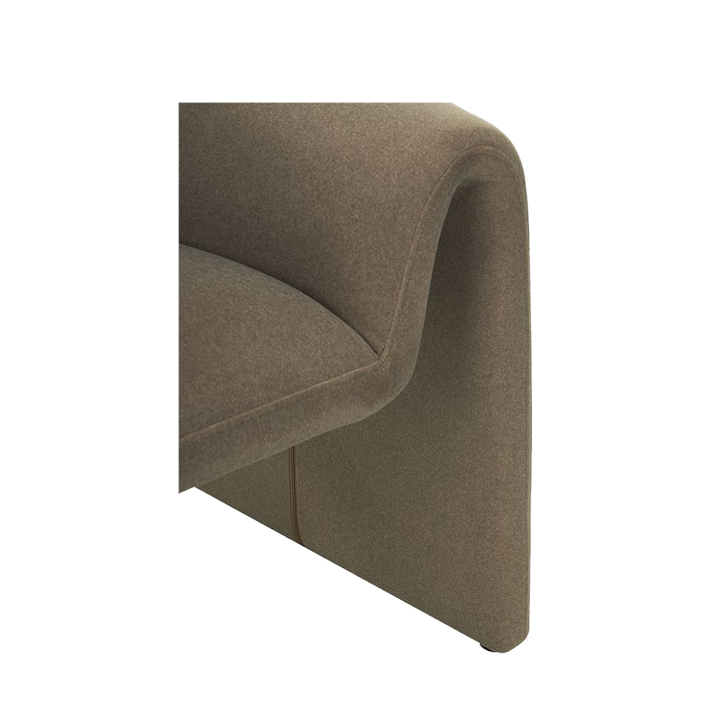 Lounge Chair in Soft Taupe with Coordinating Ottoman