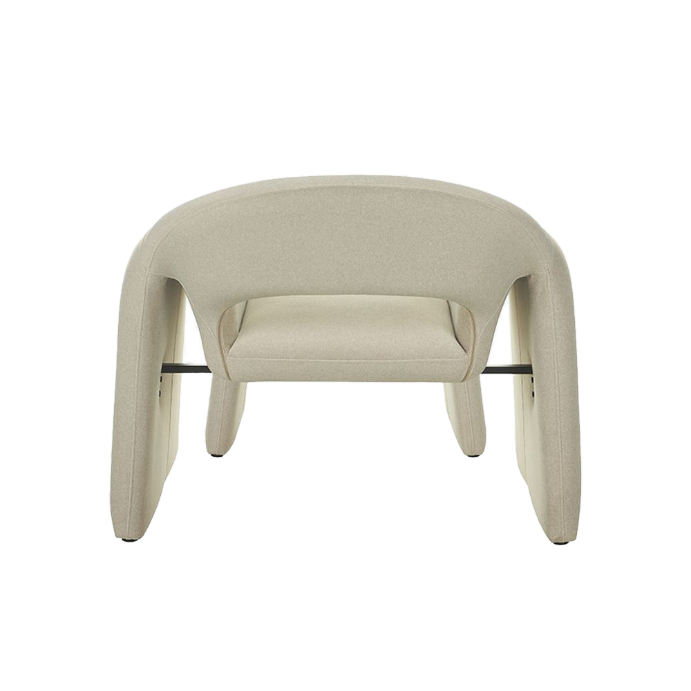 Lounge Chair in Light Mocha with Matching Ottoman