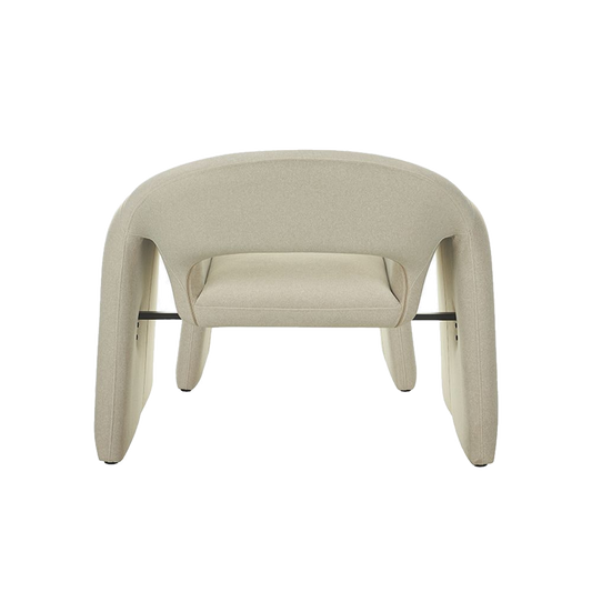 Lounge Chair in Light Mocha with Matching Ottoman