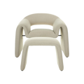Lounge Chair in Light Mocha with Matching Ottoman