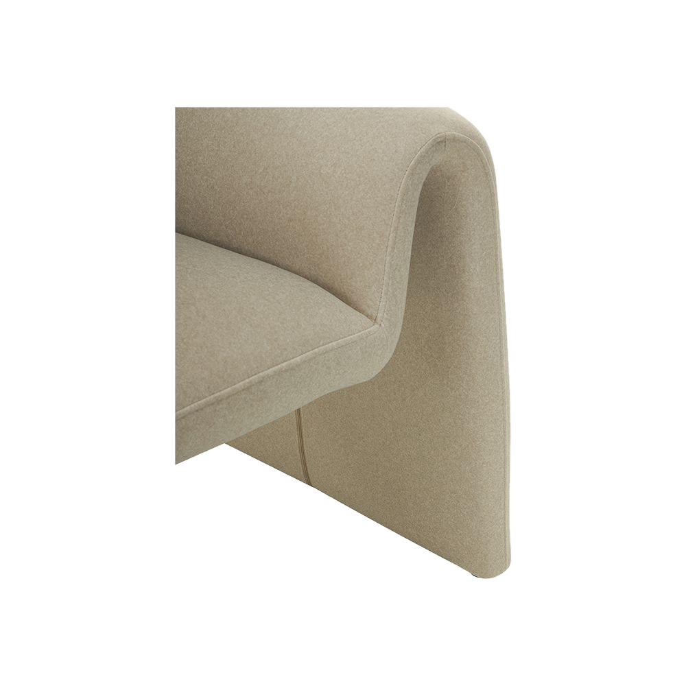 Lounge Chair in Light Mocha with Matching Ottoman