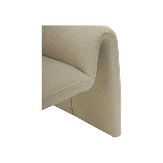 Lounge Chair in Light Mocha with Matching Ottoman