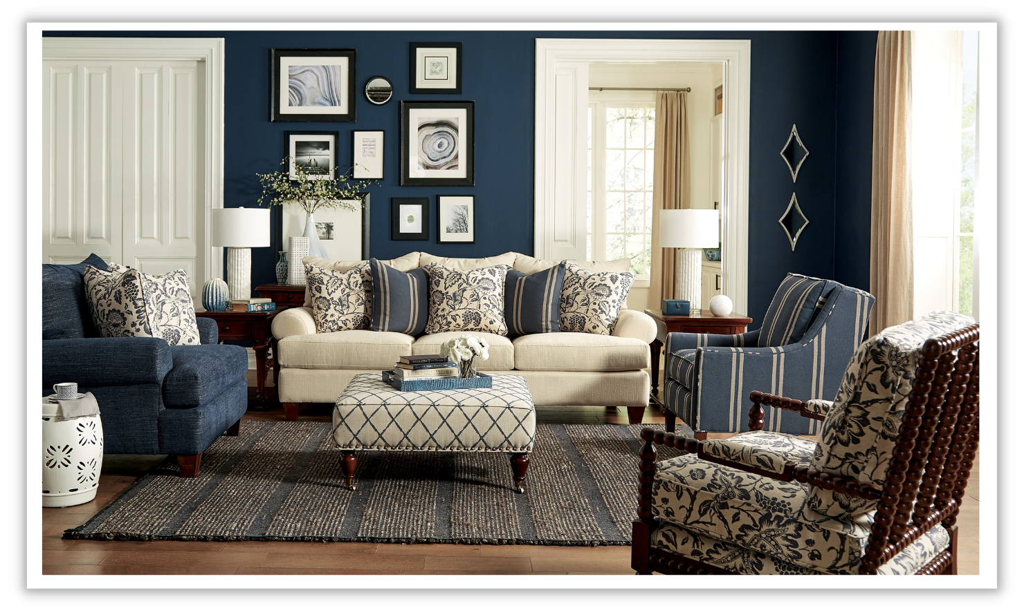 3-Seater Fabric Sofa in Beige with Tufted Back Design