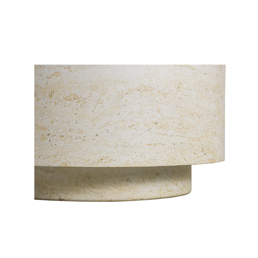 Side Table with Travertine Top and Sleek Design