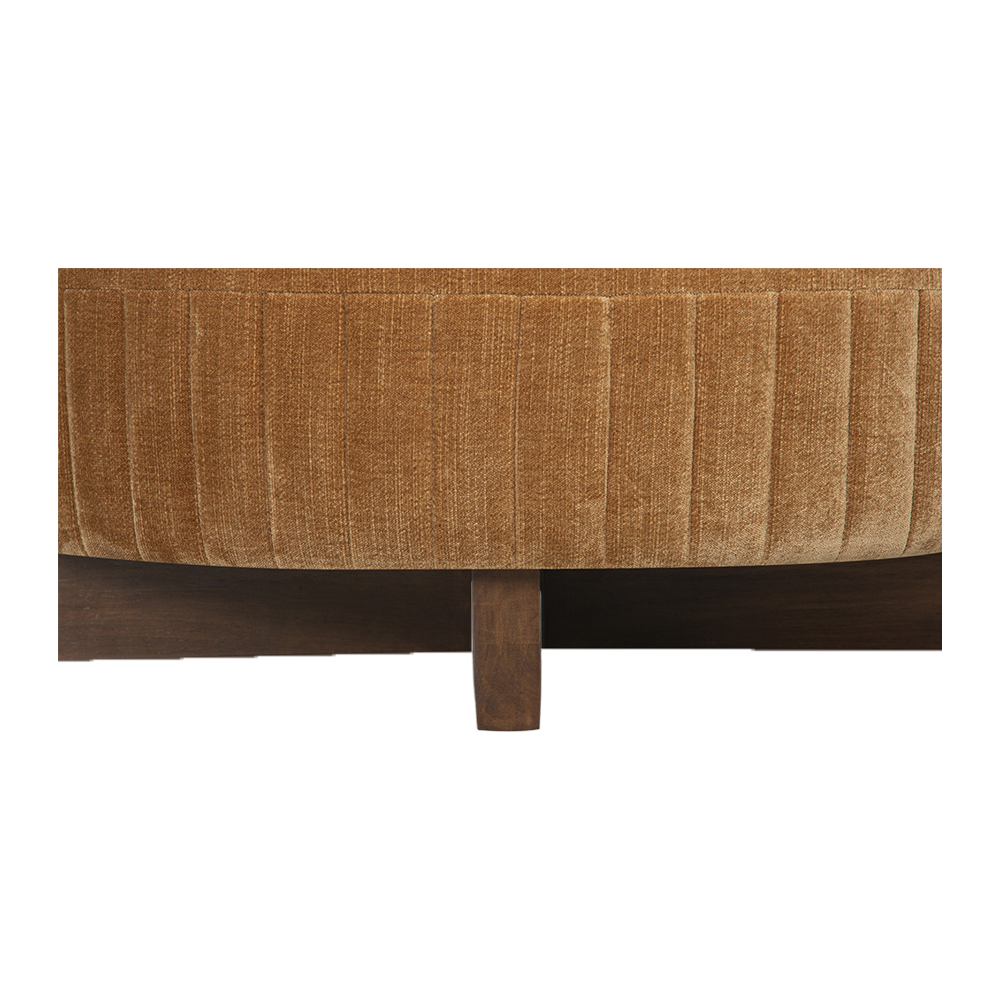 Ottoman in Golden Cognac with Plush Cushioning